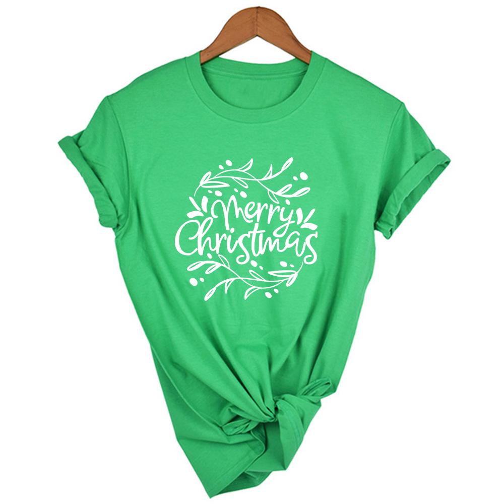 Merry Christmas Women Graphic T Shirts Short Sleeve Harajuku Casual Xmas Aesthetic Streetwear Festival Christmas Shirts