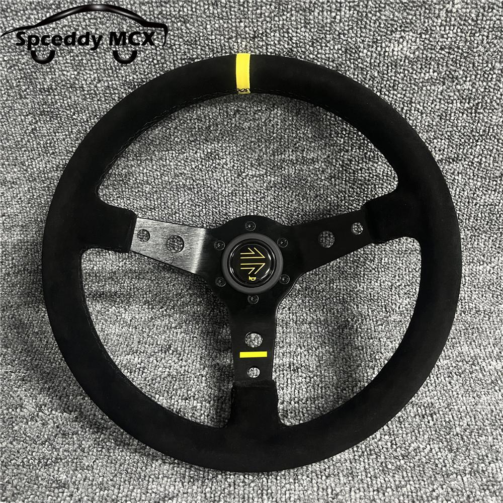 Universal 14inch Concave Racing Sports Steering Wheel Car Rally JDM Drifting Steering Wheel