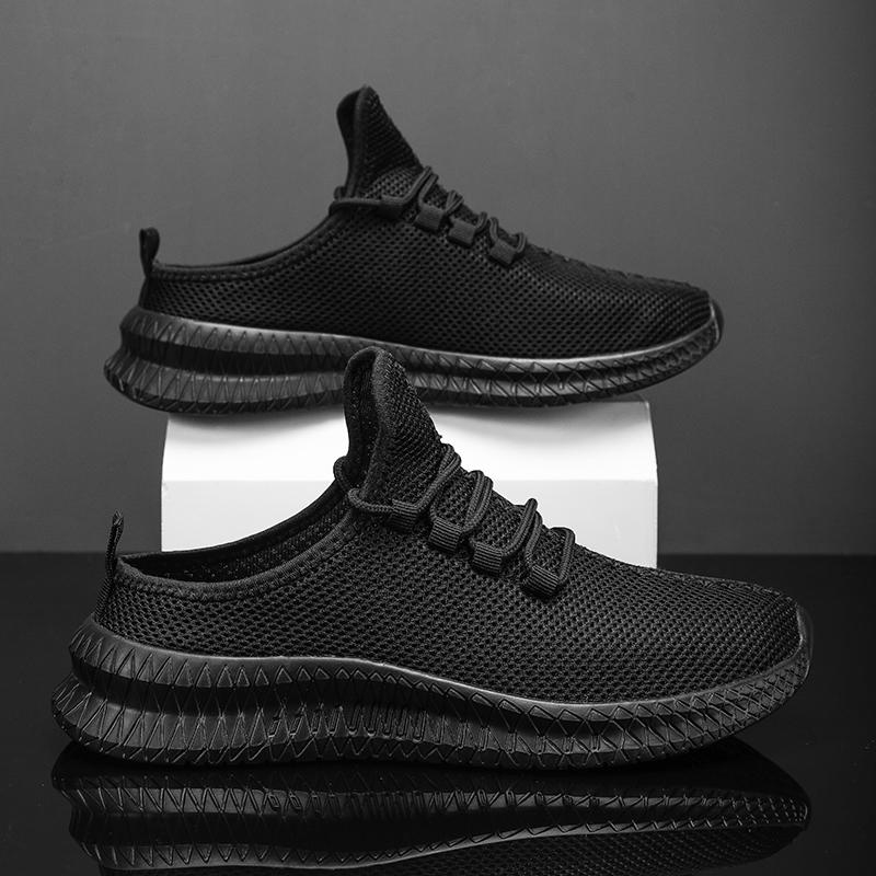 

Мужские повседневные тапочки, обувь, мужские дышащие сетчатые легкие сандалии, уличные прогулочные полутапочки, мужская теннисная спортивная обувь 39 чёрный