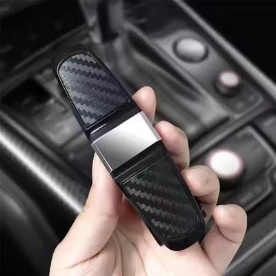 Car Carbon Fiber Look Glasses Clip Sun Visor Sunglasses Holder 180 Degree Adjustable Universal Auto Card Ticket Fastener
