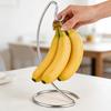 Portable Stainless Steel Banana Holder With Hooks For Kitchen Counter And Office Desk Use