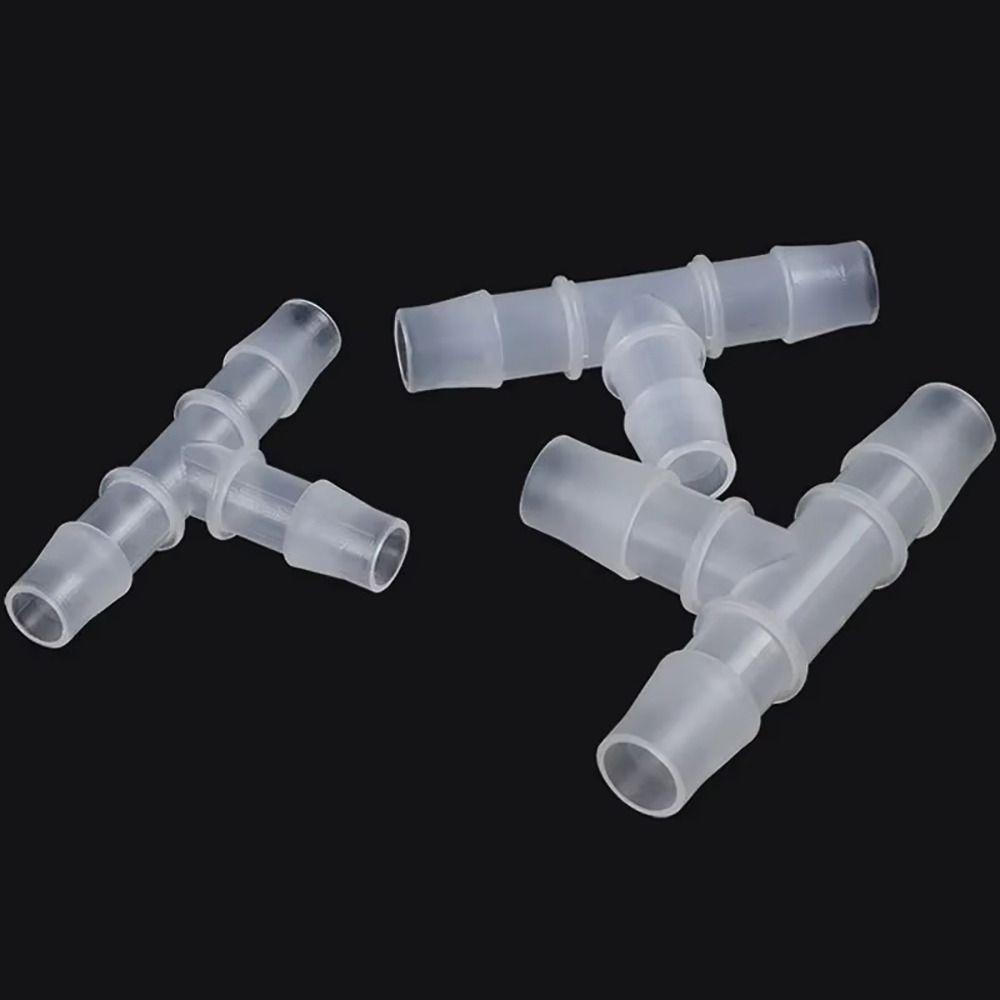 10Pcs 1.6-15.8mm T-Type Tee Connector Equal Diameter Plastic 3 Way Connector PP PE Soft Hose Fittings