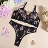 Sex Underwear Breast Bra Sexy Color Mesh Embroidery Set