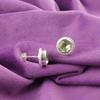 Green Amethyst Gemstone 925 Silver Push Back New Stud Friendship Day Earrings EE-147-1