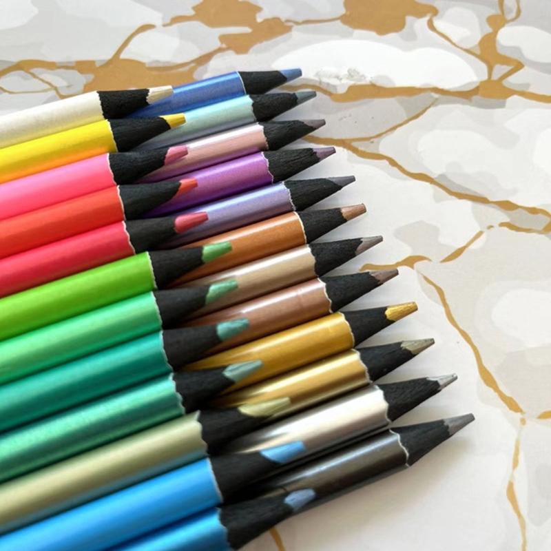 12/18/24 Color Art Supplies Metallic Colored Pencil Set Drawing Pencils Sketching Pencils Classroom for Adult