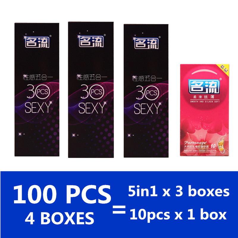MingLiu G Spot Condom 100/30 Pcs 5 Types Spiral Spike Condoms