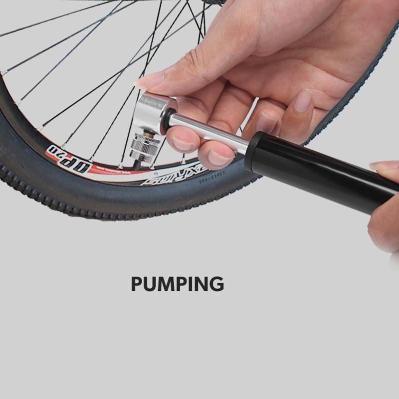 Portable Mini Bike Pump Aluminum Alloy Cycling Hand Air Pump Ball Tire Inflator Schrader Road Bike Pump
