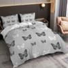 3pcs Butterfly pattern bedding set, 1 quilt cover+2 pillowcase, soft and fashionable home decoration for girls and women bedroom