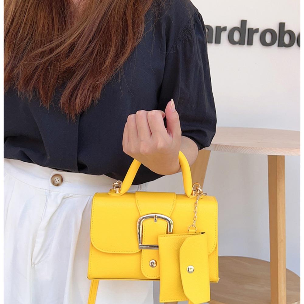 Cukierkowy kolor 2024 lato nowy model, prosty i retro, modna torba crossbody, przenośna mała kwadratowa torba na jedno ramię, torba damska