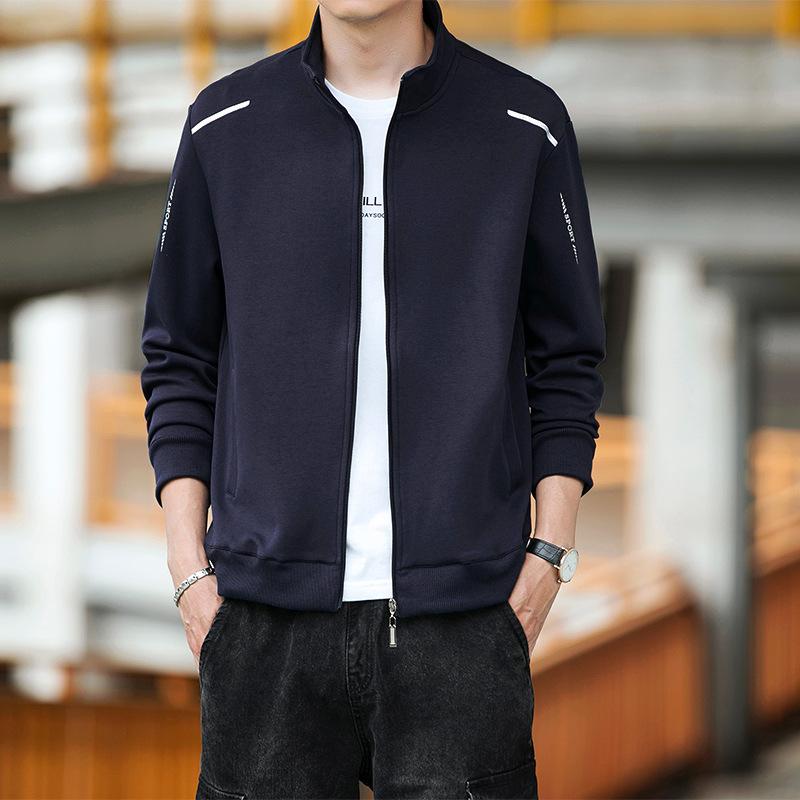 

Осень/Зима 2025 Новые куртки для молодых мужчин Ветрозащитные Модные куртки Стойка воротник Топы Мужская теплая рабочая одежда с плюшем 5XL синий