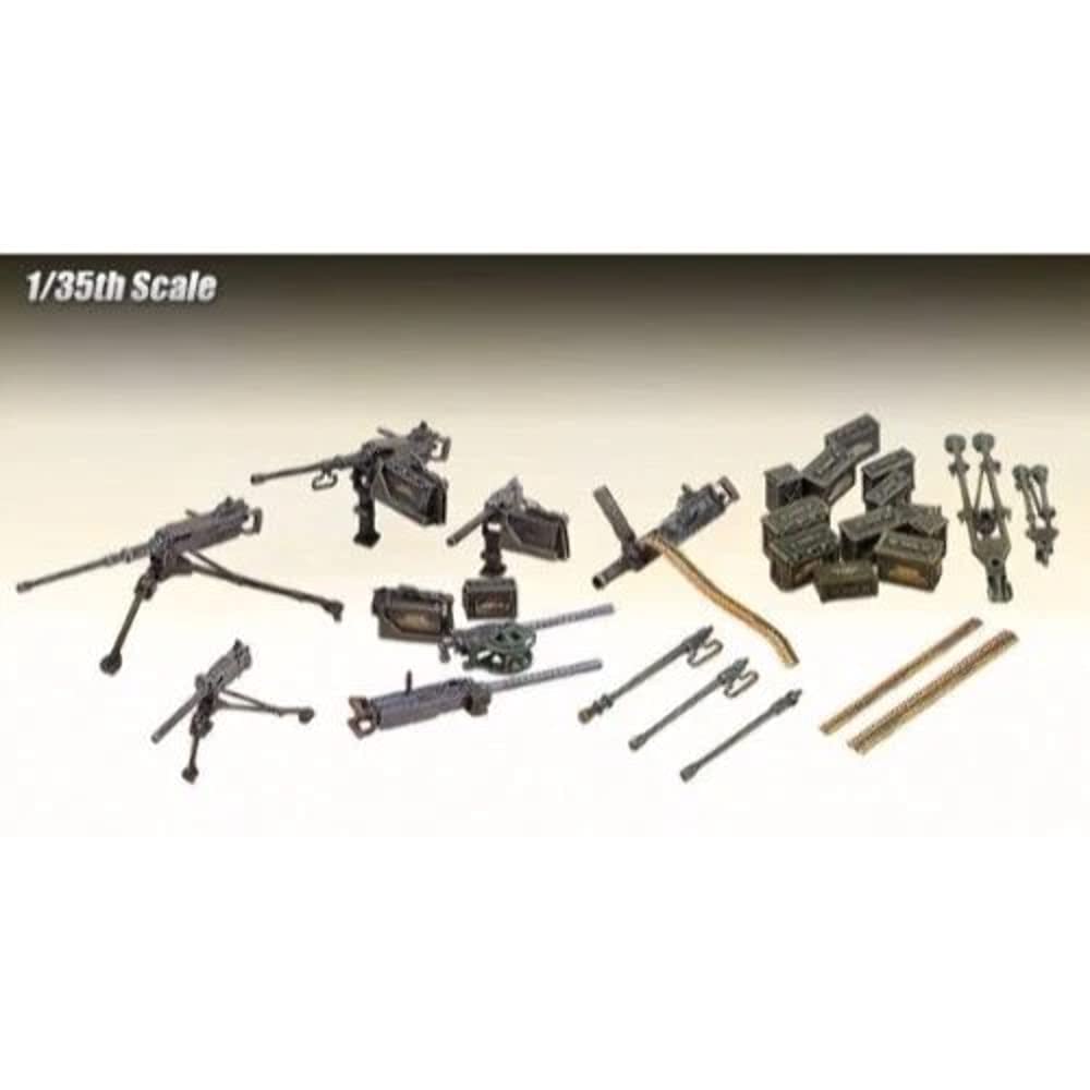 Academy 1/35 Scale US Army Machine Gun Set AM13262 Plastic Model