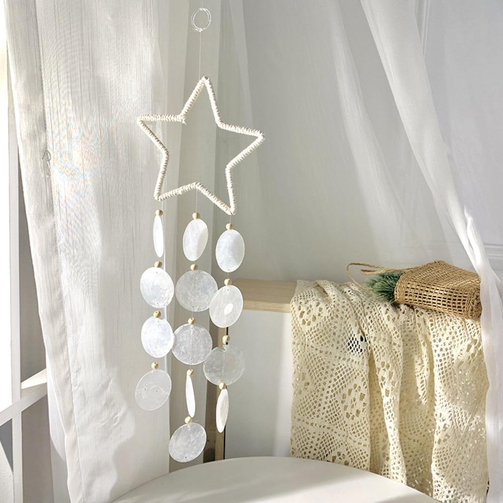 

Natural Shell Wind Chimes With Crisp Ringtones Dream Catchers Ins Shell Pendant Home