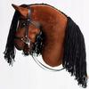 Cavallo a bastone A4 Cavallo a bastone Testa di cavallo a bastone con criniera Marrone + Pettine [M-Hobbyhorse405]