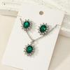 Fashion Suit Jewelry Temperament Sunflower Zircon Earrings Kate Sapphire Necklace