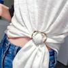 Love Scarf Buckle Geometric Flower Designer Clothing Corner Buckles Basic Minimalist Dual Purpose Hem Shirt T Shirt Buckle AccessoriesGeometric