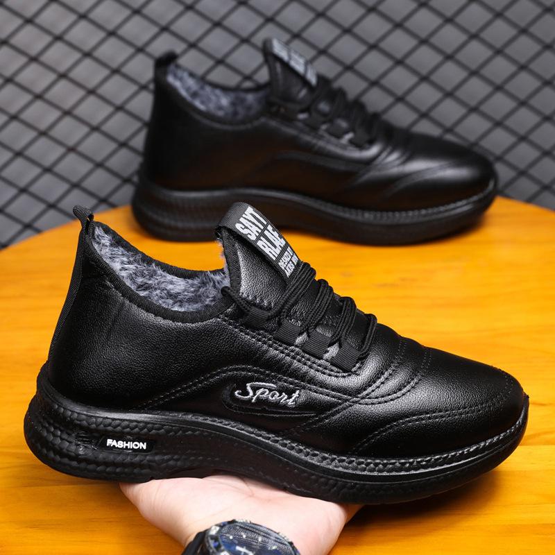 Unisex Warme Leder Baumwolle Rutschfeste Leichte Freizeitschuhe