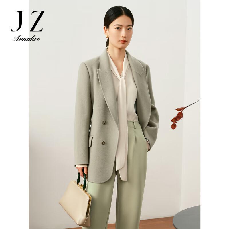 

Jiuzi AnnaCo Women s Merino Wool Lapel Coat M