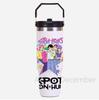 30Oz Anime K-Pop Large Capacity Portable Car Cup Stainless Steel Thermos Cup with Straw Handle Travel Sports Water Bottle Vacuum Flask