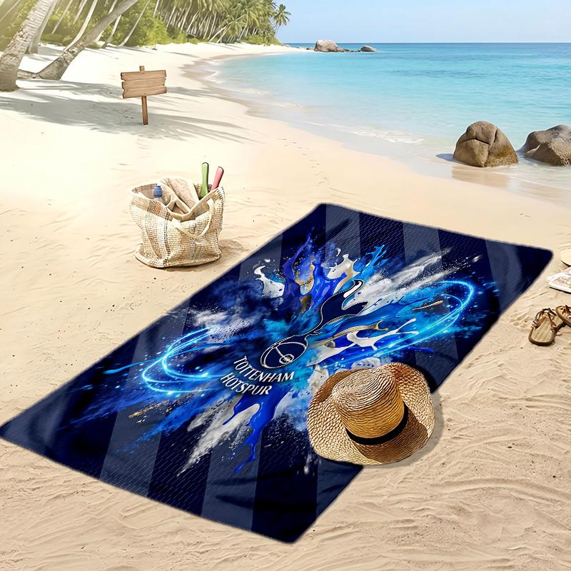 Asciugamano da Spiaggia Stampato Tottenham Hotspur Asciugamano Morbido ad Asciugatura Rapida Coperta da Spiaggia Rettangolare Grande Portatile per Viaggi Piscina