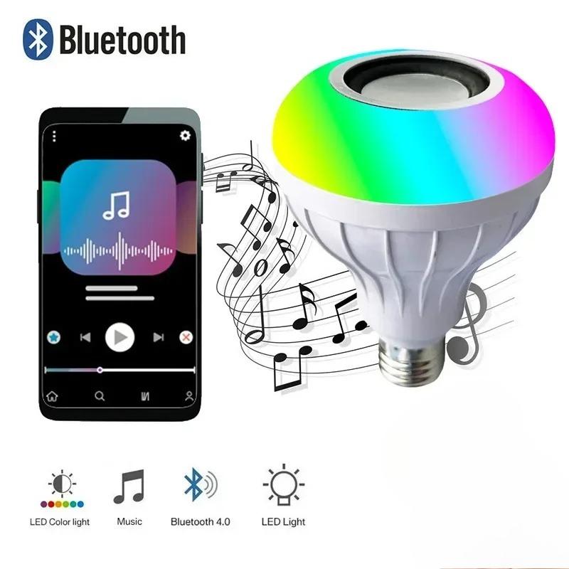 

Светодиодная Bluetooth-лампа Умная лампочка Bluetooth-динамик Музыкальная лампочка Умная лампа Диммируемая лампочка 12 Вт Музыка RGB Декор Музыкальный свет 12W- no remote control