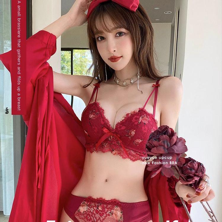 Women Floral Bras Sling Backless Deep V Bras 3/4 Cup Underwear Lady Fashion Bras