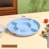 Wheat Straw 5-Section Snack and Fruit Platter for Living Room or Dining Table