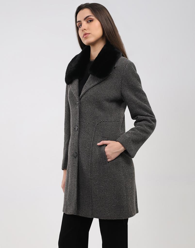Monte Carlo Women's Collar Full Sleeve Coat