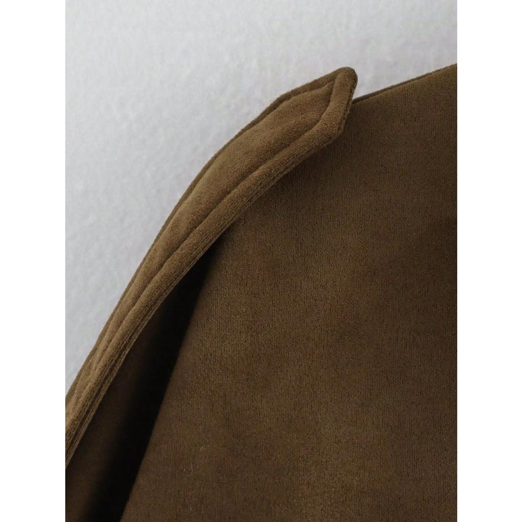Damen Kurze Pilotenjacke Frühling/Herbst/Winter Jacke Locker Langarm Reißverschluss Retro Jacke Damen Neue Jacke