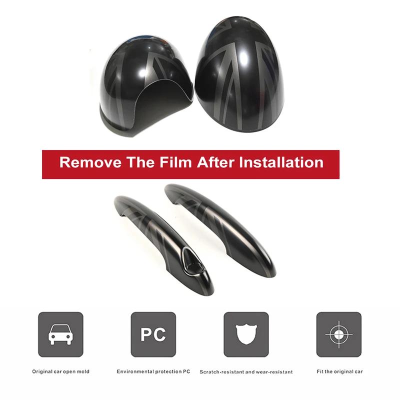 BFZ1 For MINI Cooper Rear View Side Mirror Shell Door Handle Case Cover R55 R56 R57 R58 R59 R61 Sticker Car Accessories