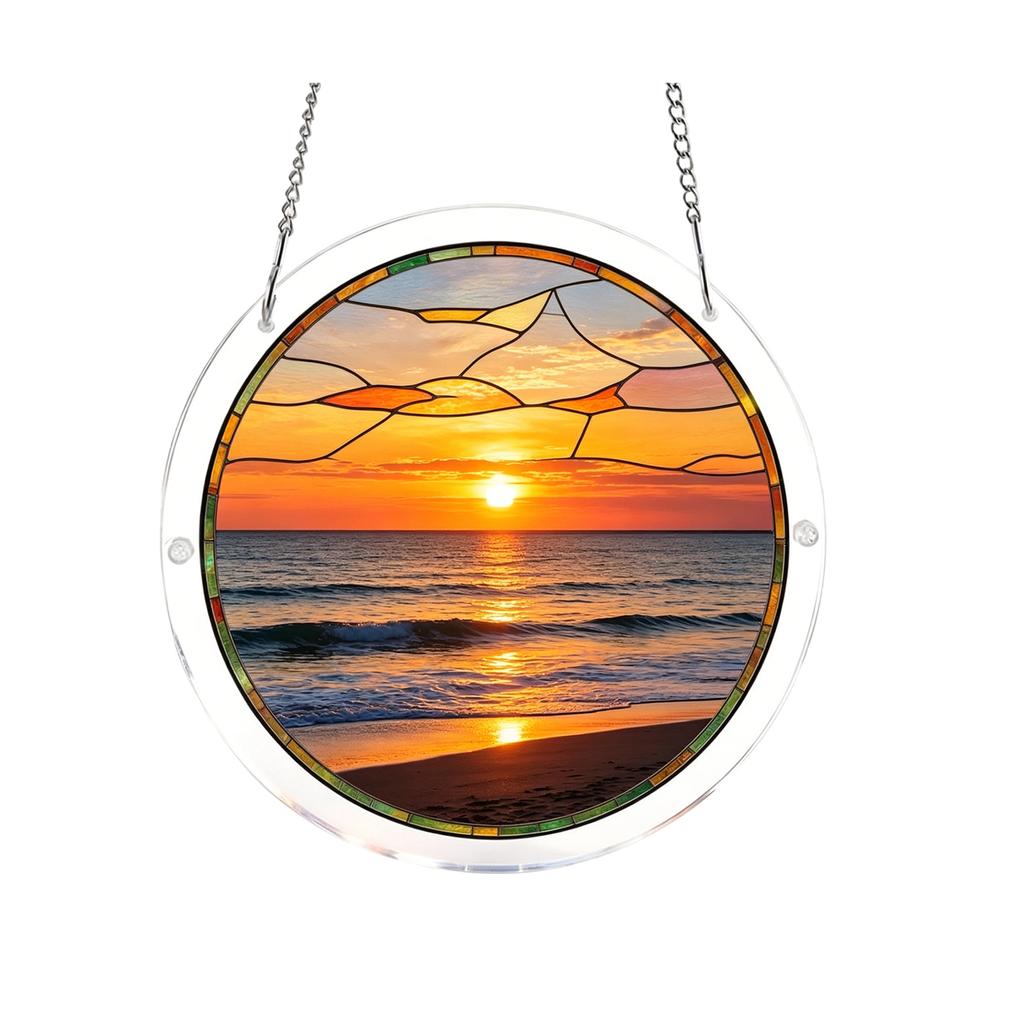 Acrylic Puzzles Suncatcher Window Hanging, 83 Pieces Catcher Stained Glass Acrylic Puzzle Decoration For Women Men Mom Birthday Gift Home Decor