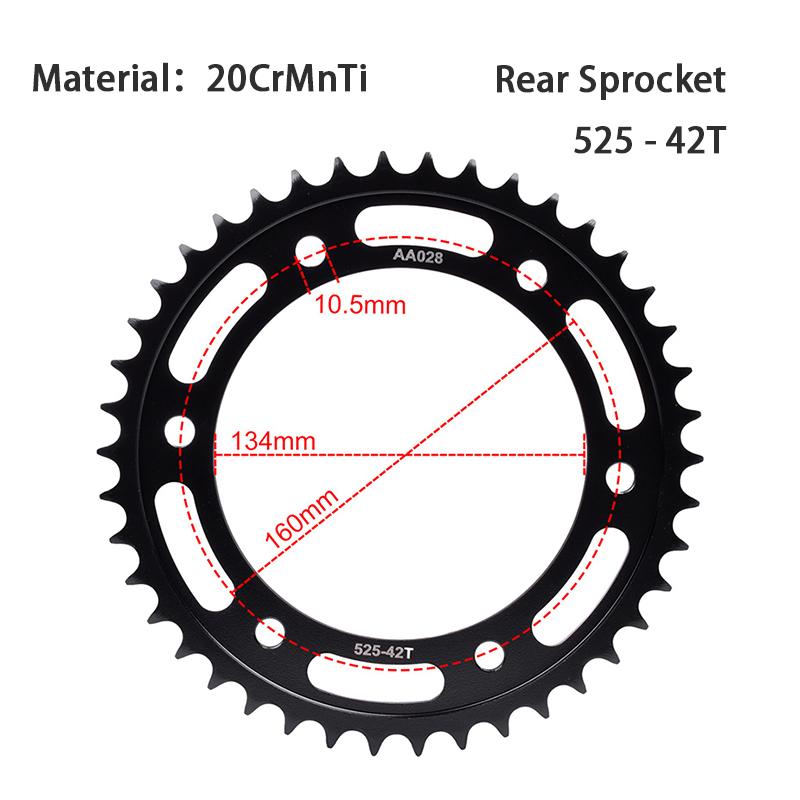 525 16T Front 40T 42T 45T Rear Sprocket For HONDA NT1100 DCT CBR1000 CBR600 CBR1000RR CBR1000RA CBR 600 1000 F RR RA Fireblade