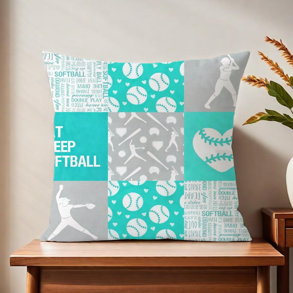 Softball Ppatternedd Bed Cushion Cover For Pillow Printing Sofa Decoration Home Car Room Coffee Shop Office Nordic Simplicity