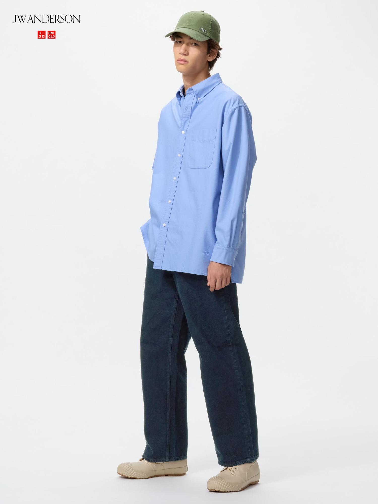 

Uniqlo Japan Wide Straight Color Jeans 68 BLUE/35