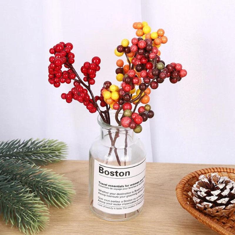 10pcs Artificial Berry Stems Christmas Berry Picks Decor Berries Branches
