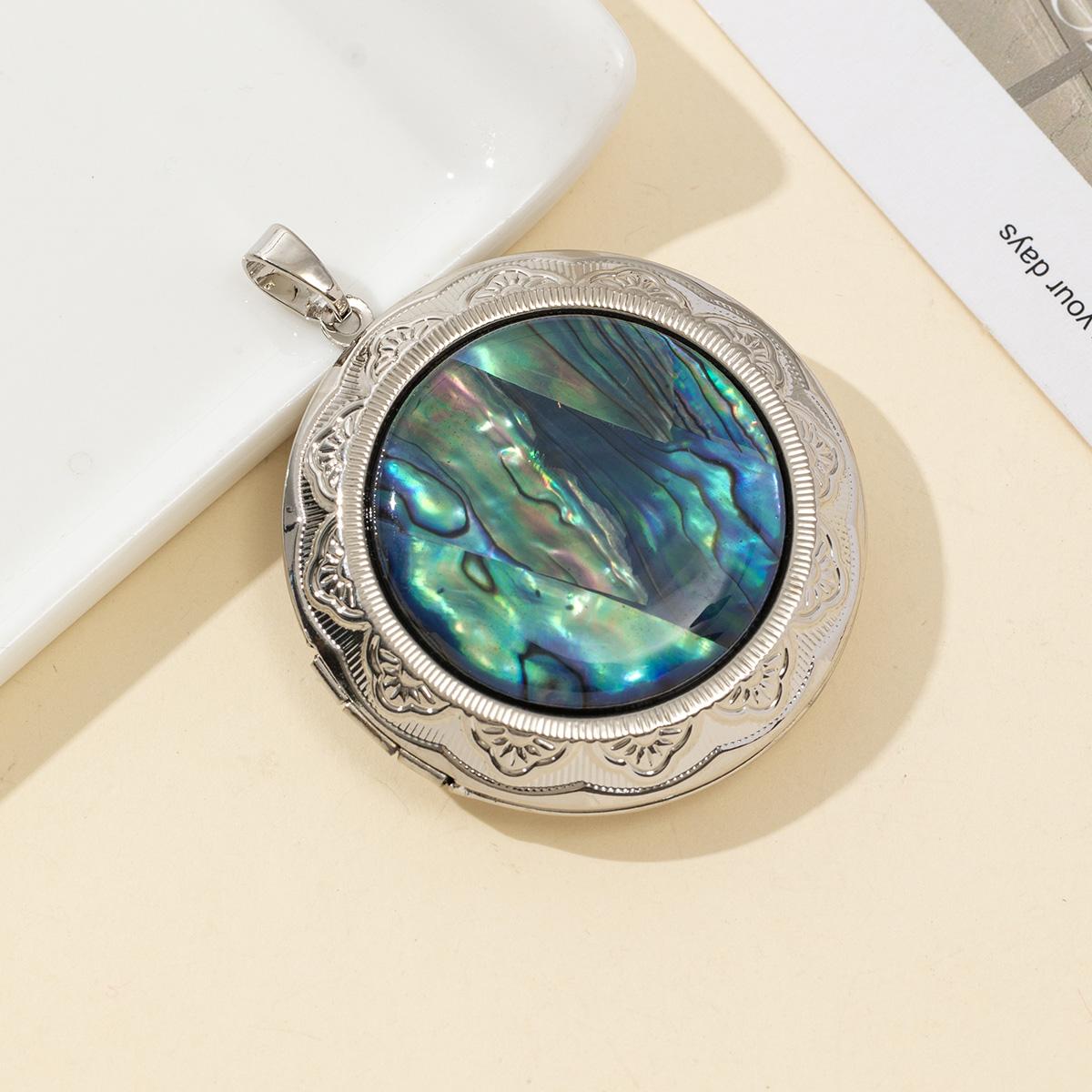 

1 шт., подвеска из натуральной ракушки-ушка, винтажные круглые подвески ручной работы для женщин и мужчин, ожерелье, брелок, декоративные аксессуары, изготовление ювелирных изделий, подарки 1Pc/45×45mm