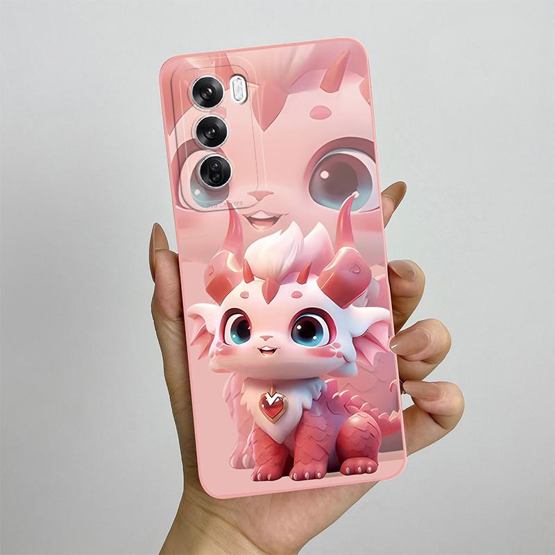 For OPPO Reno 12 CPH2625 Reno12 Pro Phone Case 12pro 5G CPH2629 Love Heart Silicone Soft Shockproof Back Cover Protective Shell