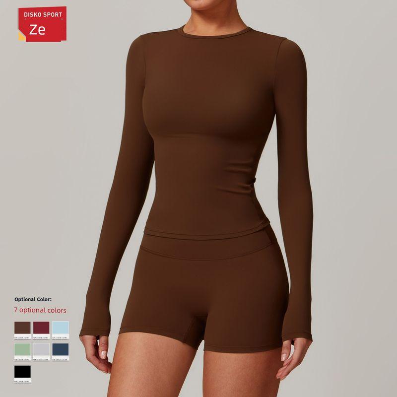 Guangzhou Zechuang Clothing Co., Ltd. European and American Tight Sanding Yoga Suit Quick-Drying Workout Clothes Winter Outdoor