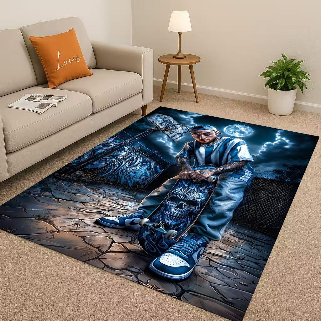 27 Style Top Hip Hop Rapper Star Cartoon Art Living Room Non-Slip Area Rug Carpet for Bedroom Playroom Sofa,Home Decor Doormat