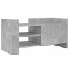 VidaXL Meuble TV gris béton 80x35x40 cm bois d'ingénierie, support TV, buffet TV, meuble multimédia, banc TV, armoire hifi, 848370