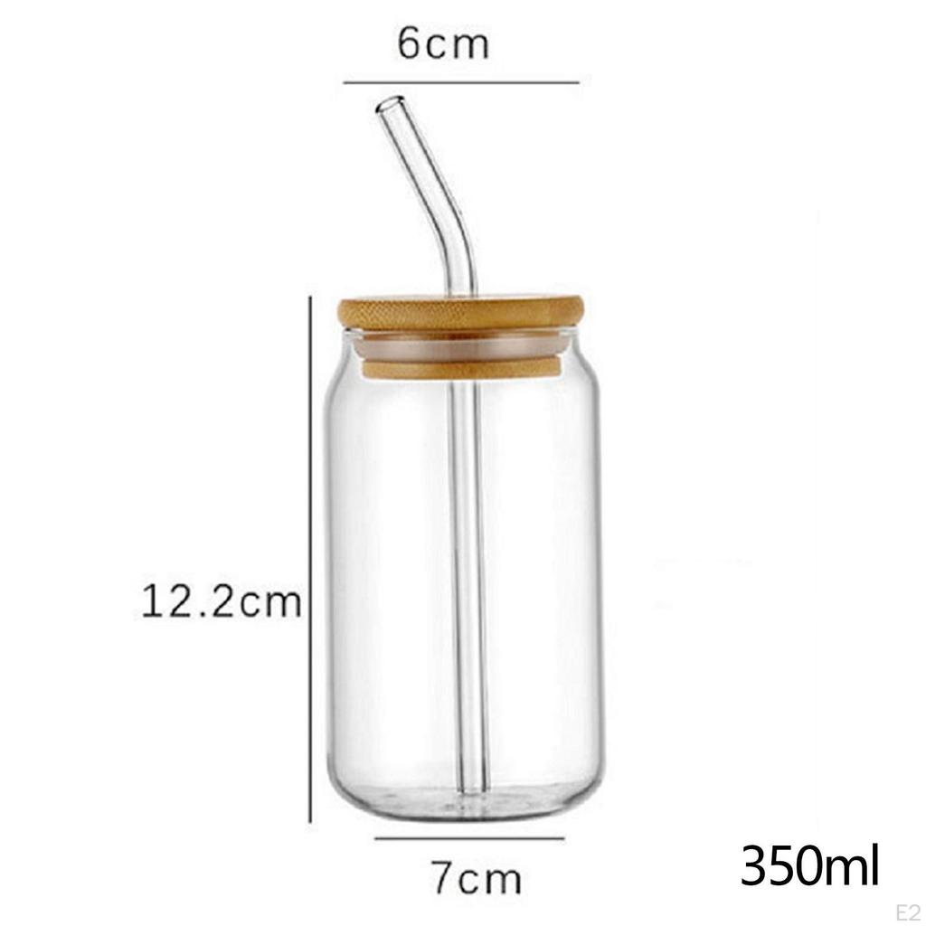 Bubble Tea Cup Glasses with Lid And Straw for Cocktail Whisky