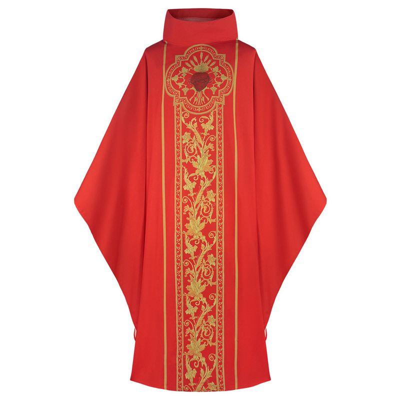 Praying Monk Cosplay Costume Halloween Priest Religious Fashion Printed Robe Cosplay Role-Playing Outfit