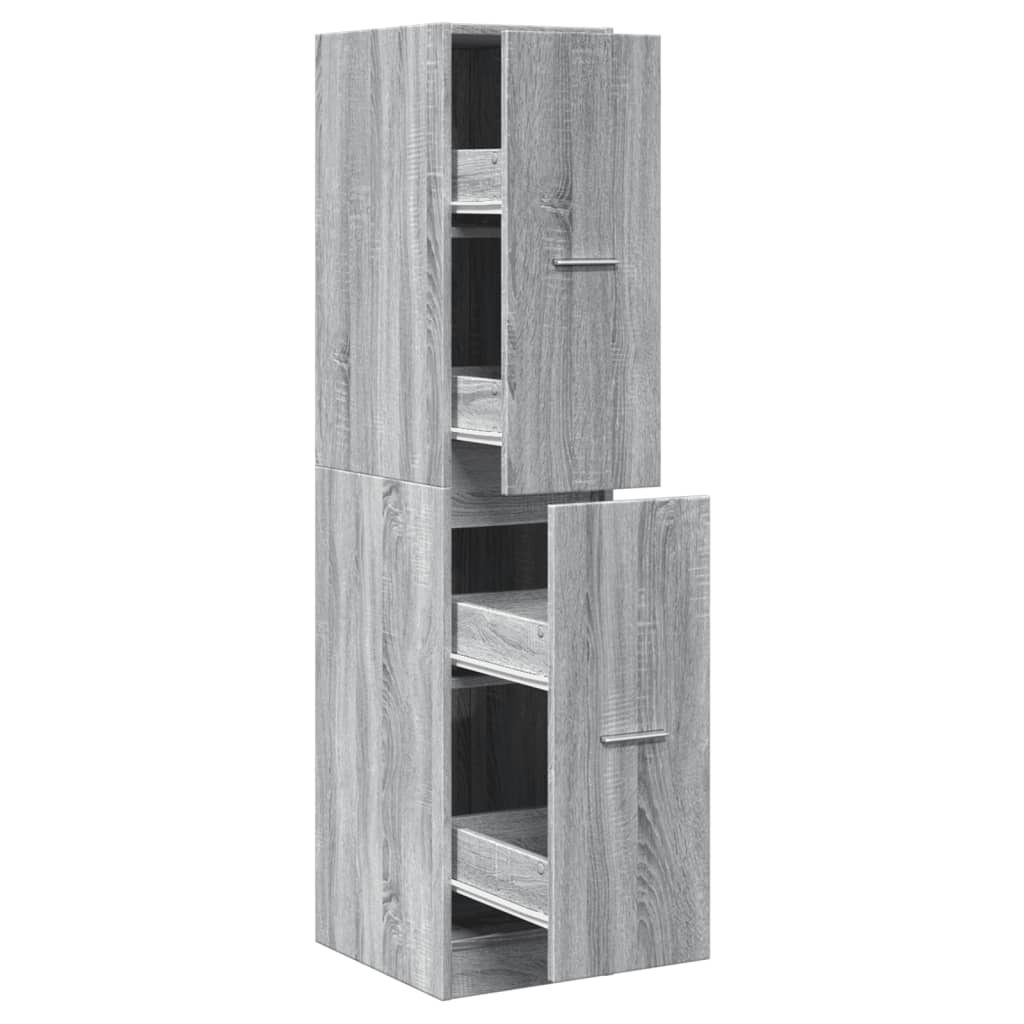 Vidaxl Pharmacy Cabinet, Sonoma Grey Oak, 30X41X144.5 Cm