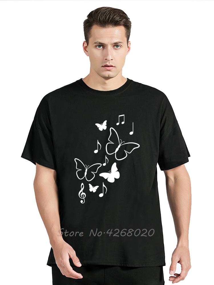 Mens Clothing Colorful Butterfly Petal Oversized Tshirt Short Sleeve Round Cotton Tshirt Cute Graphic Fitness T Shirt Female