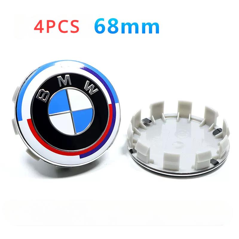 For BMW M 4Pcs 68mm 56mm Car Wheel Center Hup Caps for BMW E36 E39 E46 E60 E90 E90 F01 F10 F30 G01 G20 G21 G30 G11 F15 X5 X3