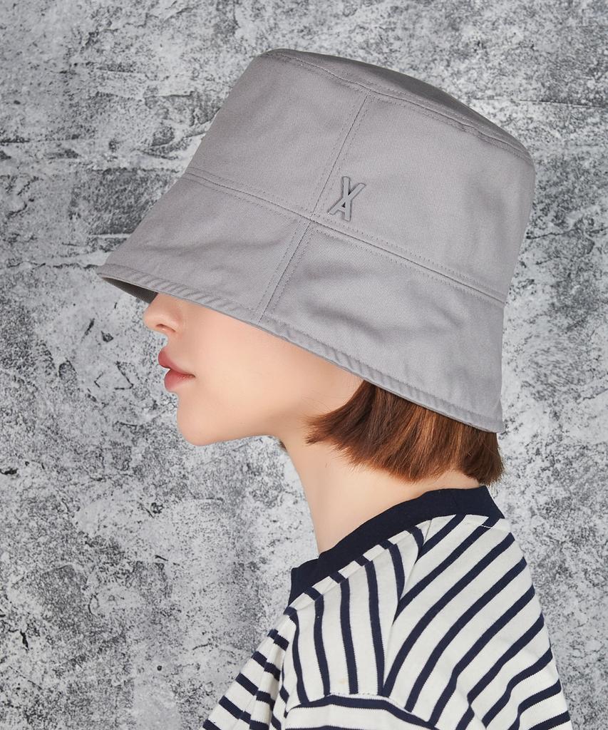 Bajal Studded Drop Oversized Bucket Hat Grey