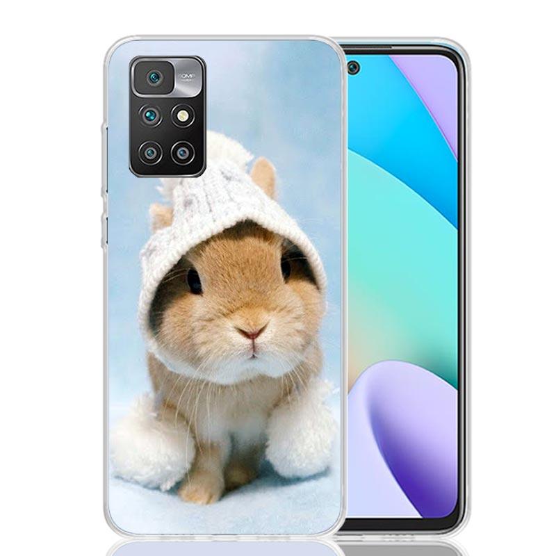 Cute Bunny Baby Rabbits Case Phone Cover for Xiaomi Redmi 13 13C 14C 12 12C 10 10C 10A 9 9C 9A 9T 8 8A 7 7A 6 Pro 6A K70 K60 K40