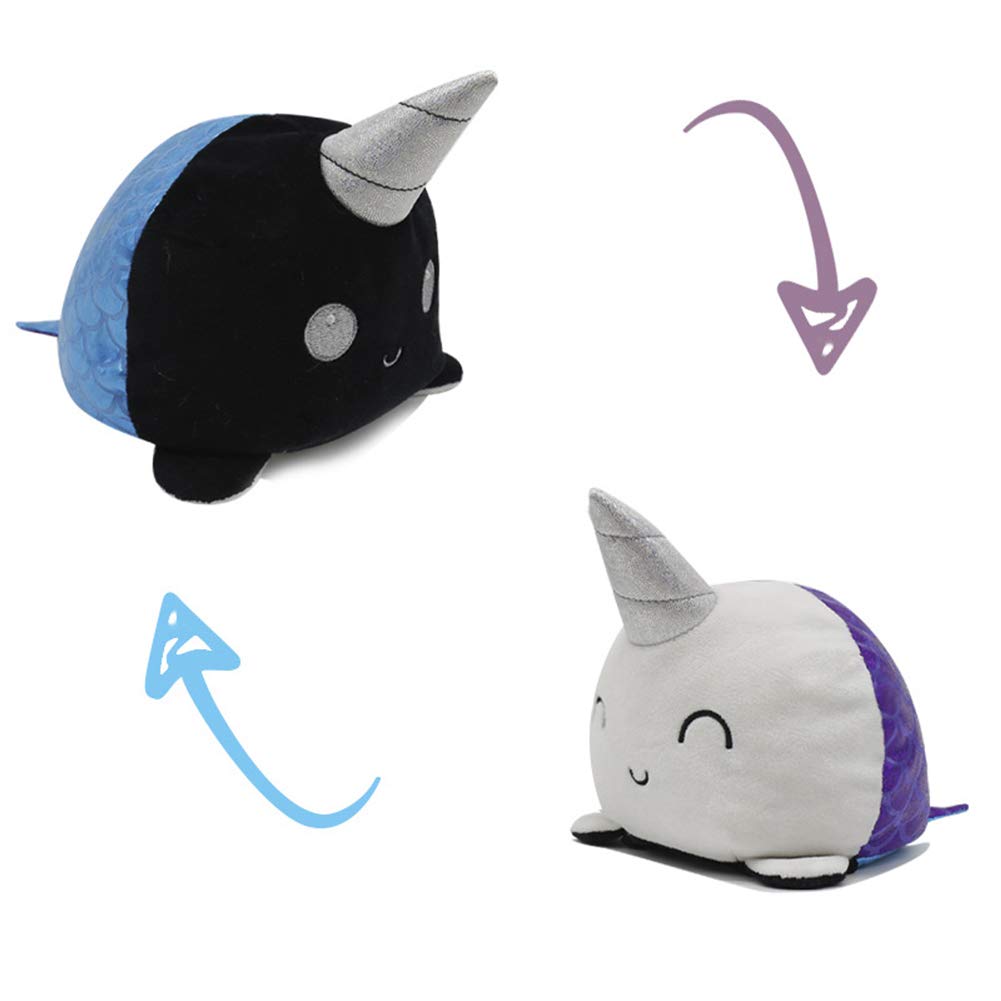 

kinokoo Reversible Unicorn Plush Toy, Double-Sided Flip, Soft Toy, Kids Gift, Cute, Super Cute Toy A