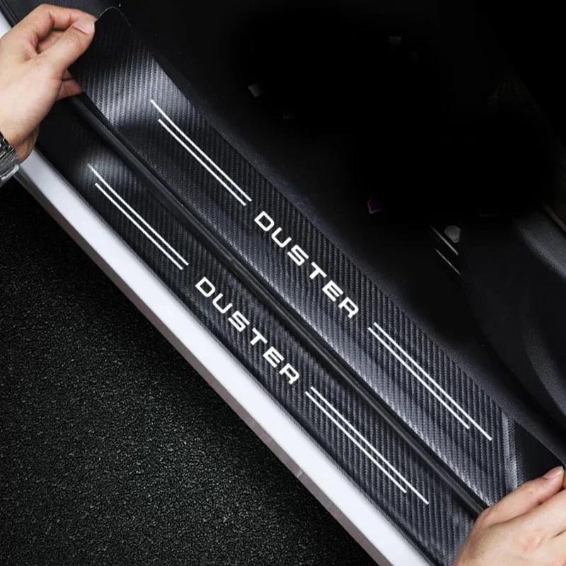 Car Decals for DACIA Duster Emblem Spring Lodgy Dokker Door Threshold Anti Scratch Protective Film Sill Waterproof Stickers