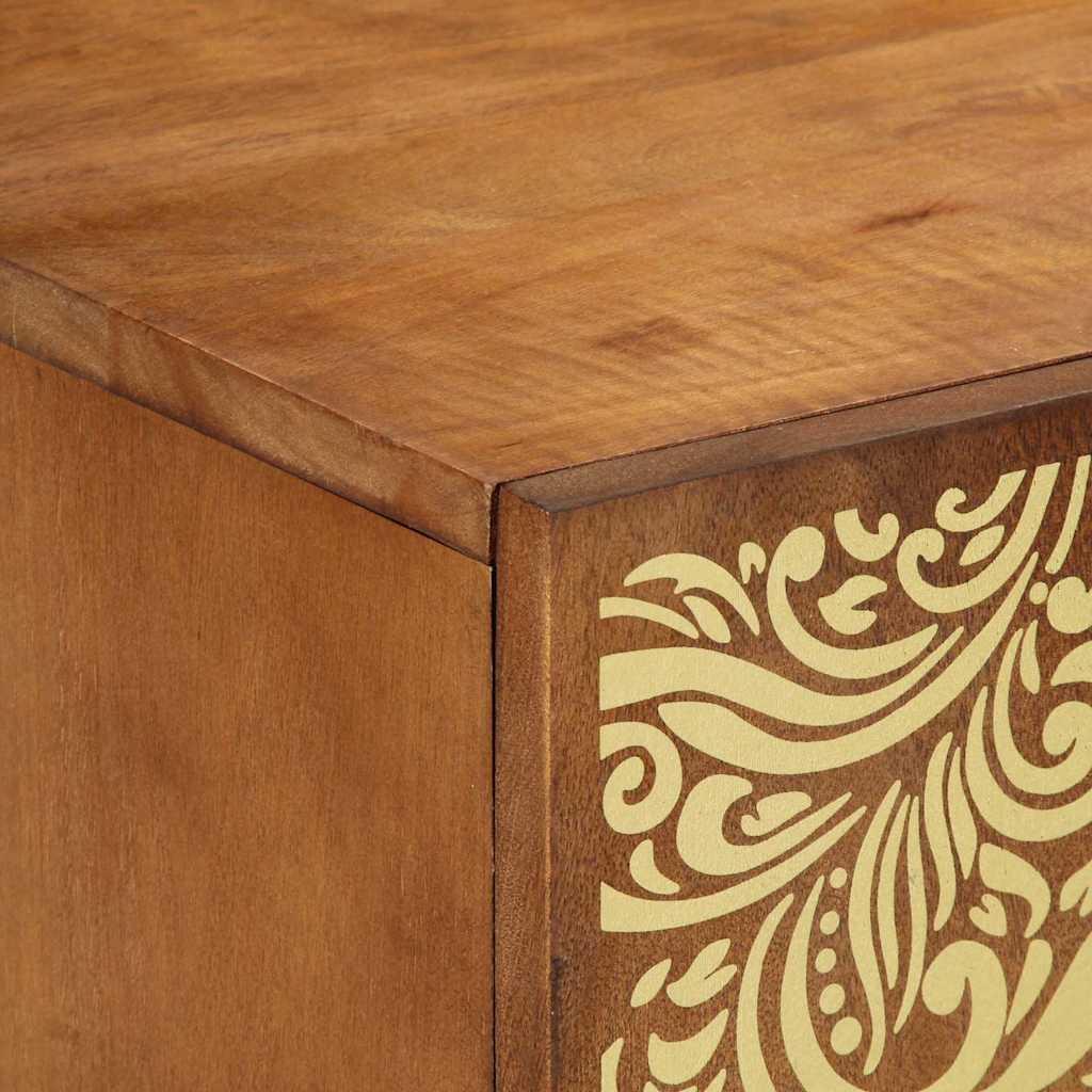 TV Cabinet with Door Honey Brown 105 x 33 x 46 cm Solid Mango Wood