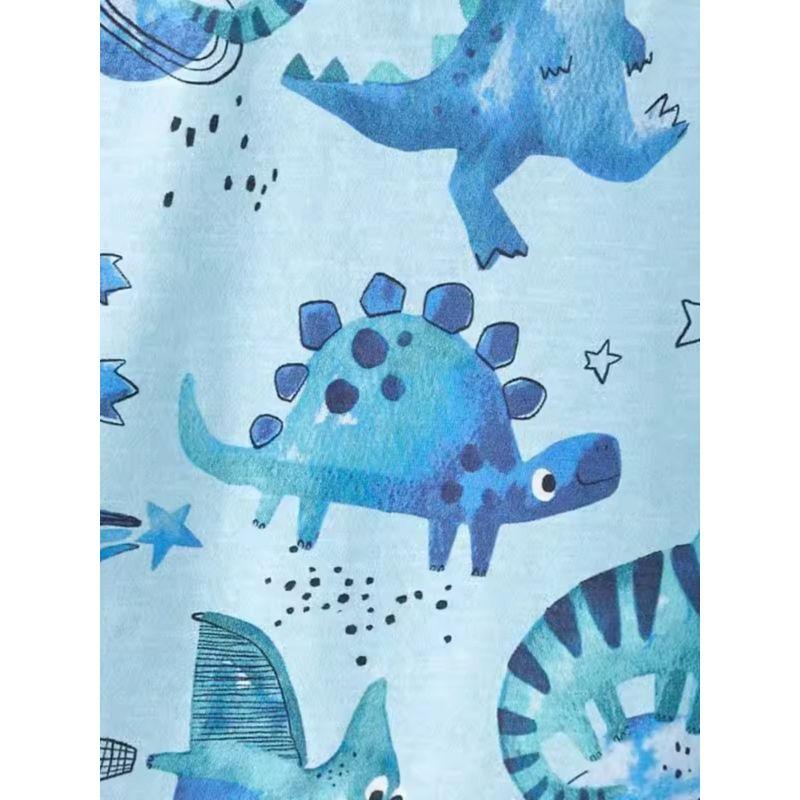 Boys' Dinosaur T-shirt Baby Summer Clothing New Arrival Fashion Children Casual Print Round Neck Short Sleeve Kids Tops 6